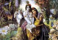 Radha Krishna et animaux hindous